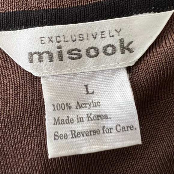 Exclusively Misook Long Sleeve Open Front Cardigan Sweater - Large - Picture 9 of 10